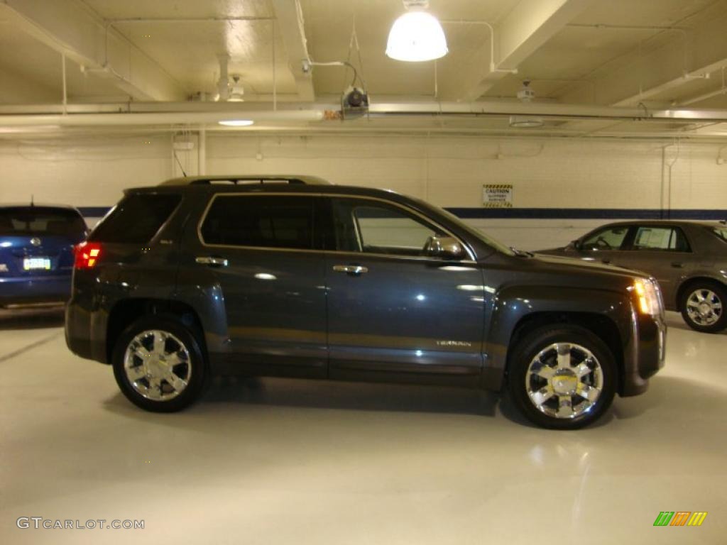 2010 Terrain SLT AWD - Cyber Gray Metallic / Brownstone photo #6