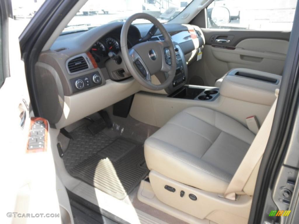 Very Dark Cashmere/Light Cashmere Interior 2011 GMC Sierra 1500 SLT Crew Cab 4x4 Photo #45424475