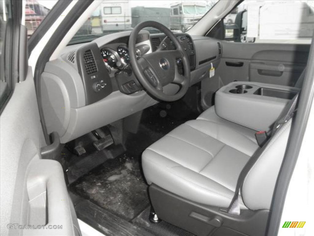 Dark Titanium Interior 2011 GMC Sierra 3500HD Work Truck Regular Cab Utility Photo #45425531