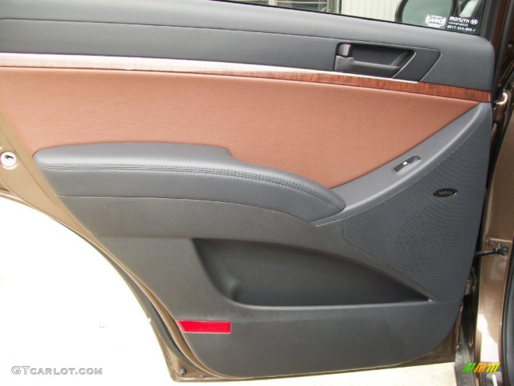 2011 Hyundai Veracruz Limited Saddle Leather Door Panel Photo #45427648