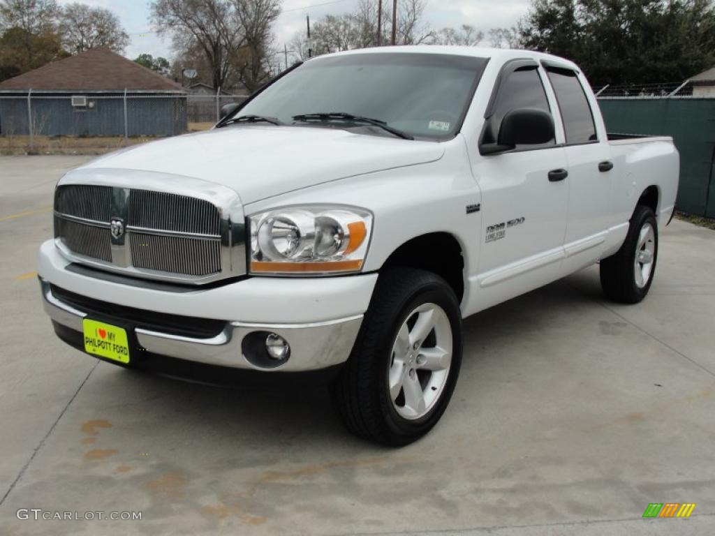 2006 Ram 1500 SLT Lone Star Edition Quad Cab - Bright White / Medium Slate Gray photo #7