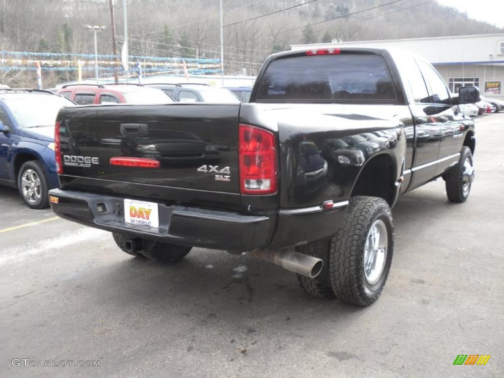 Black 2003 Dodge Ram 3500 SLT Quad Cab 4x4 Dually Exterior Photo #45429401