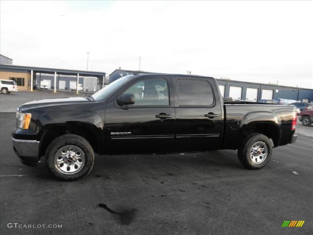 Onyx Black 2011 GMC Sierra 1500 SL Crew Cab Exterior Photo #45429895