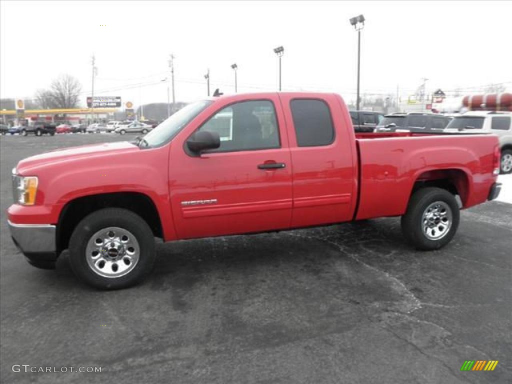 2011 Sierra 1500 SL Extended Cab - Fire Red / Dark Titanium photo #4