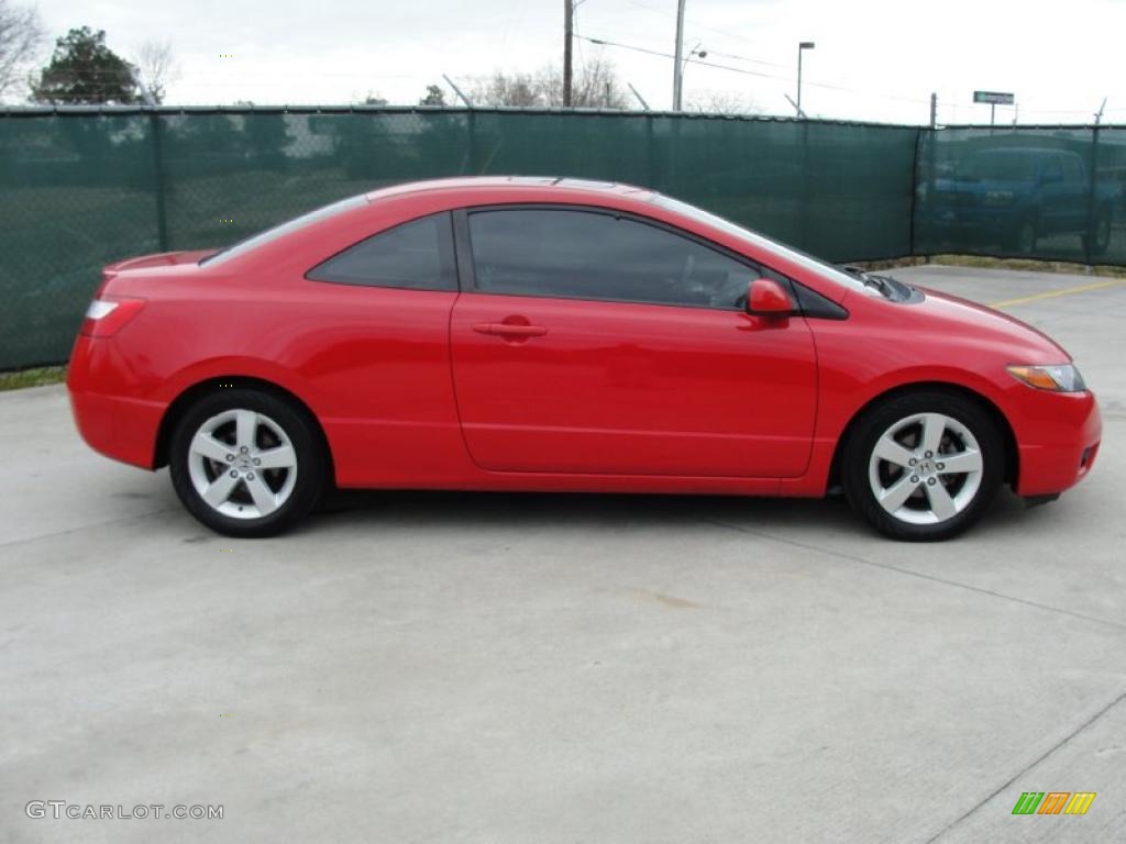 2008 Civic EX Coupe - Rallye Red / Black photo #2