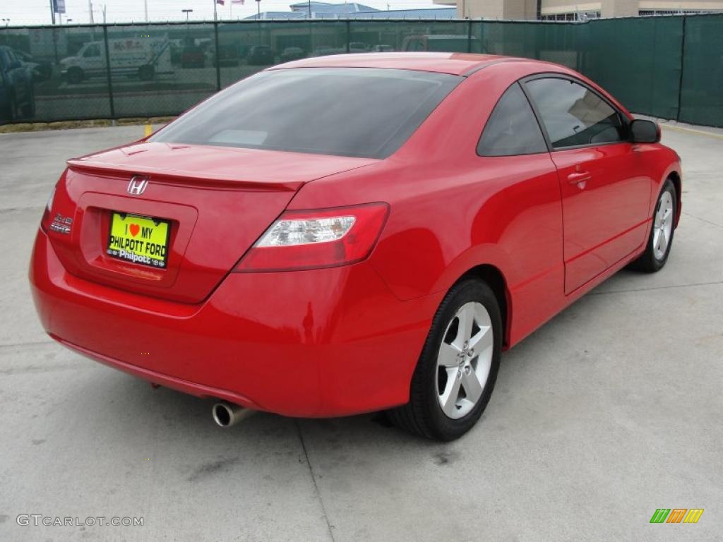 2008 Civic EX Coupe - Rallye Red / Black photo #3