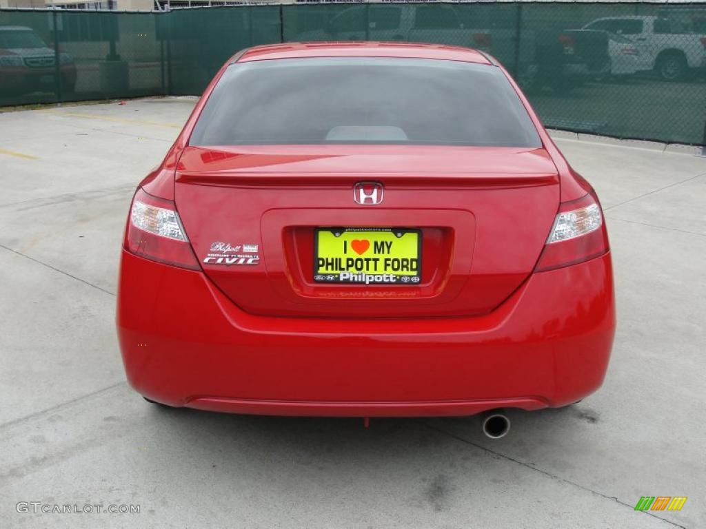 2008 Civic EX Coupe - Rallye Red / Black photo #4