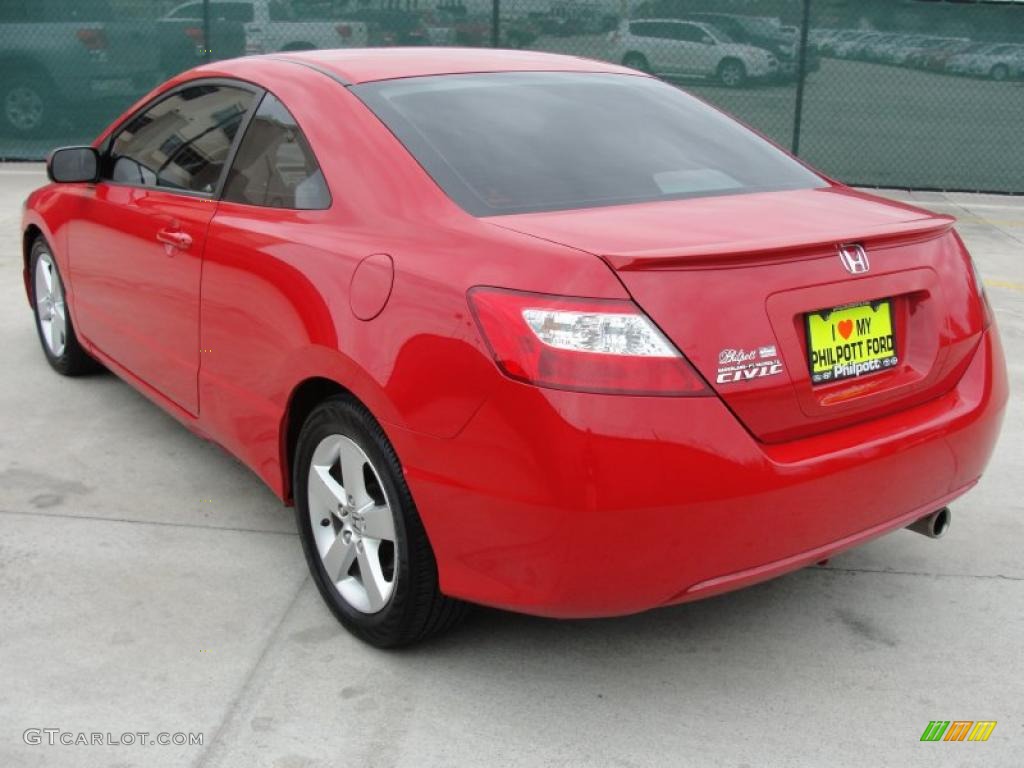2008 Civic EX Coupe - Rallye Red / Black photo #5