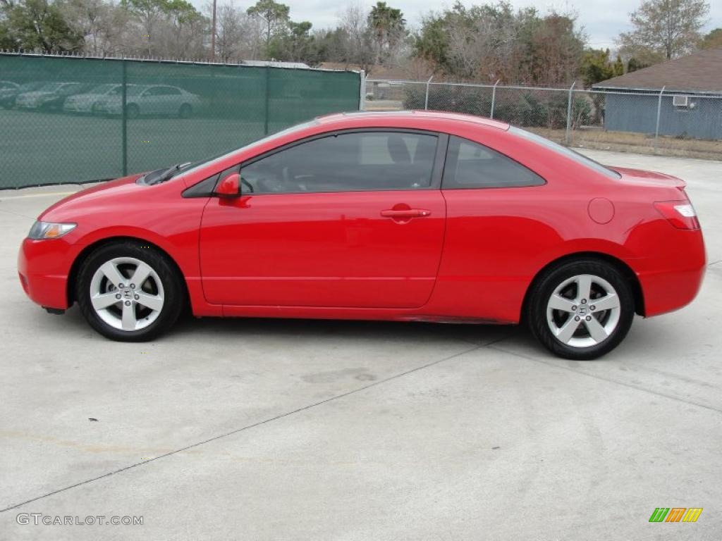 2008 Civic EX Coupe - Rallye Red / Black photo #6