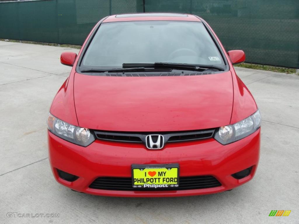 2008 Civic EX Coupe - Rallye Red / Black photo #8