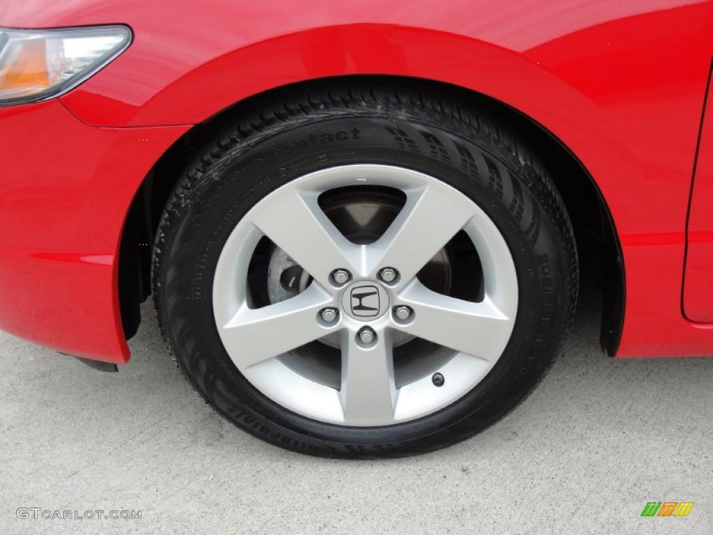 2008 Civic EX Coupe - Rallye Red / Black photo #12