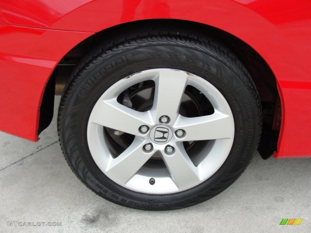 2008 Civic EX Coupe - Rallye Red / Black photo #14