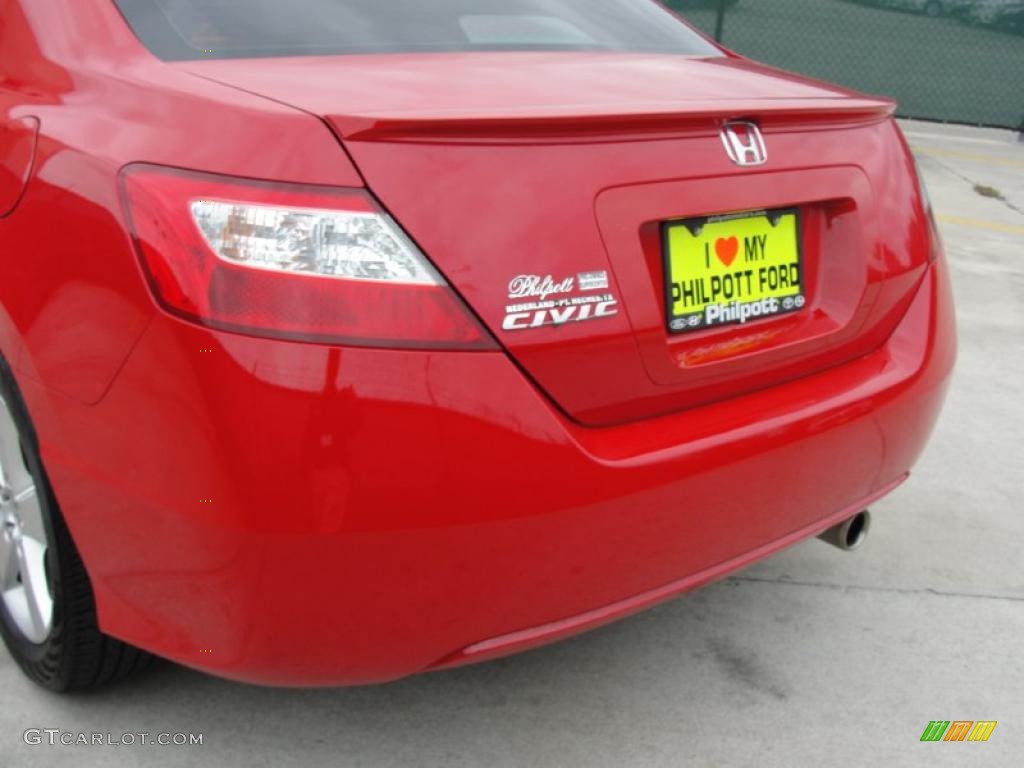 2008 Civic EX Coupe - Rallye Red / Black photo #20