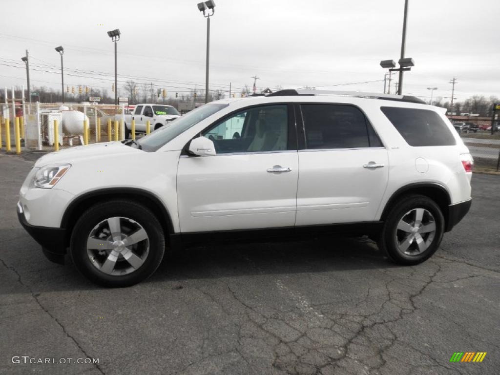 White Diamond Tintcoat 2011 GMC Acadia SLT AWD Exterior Photo #45431684