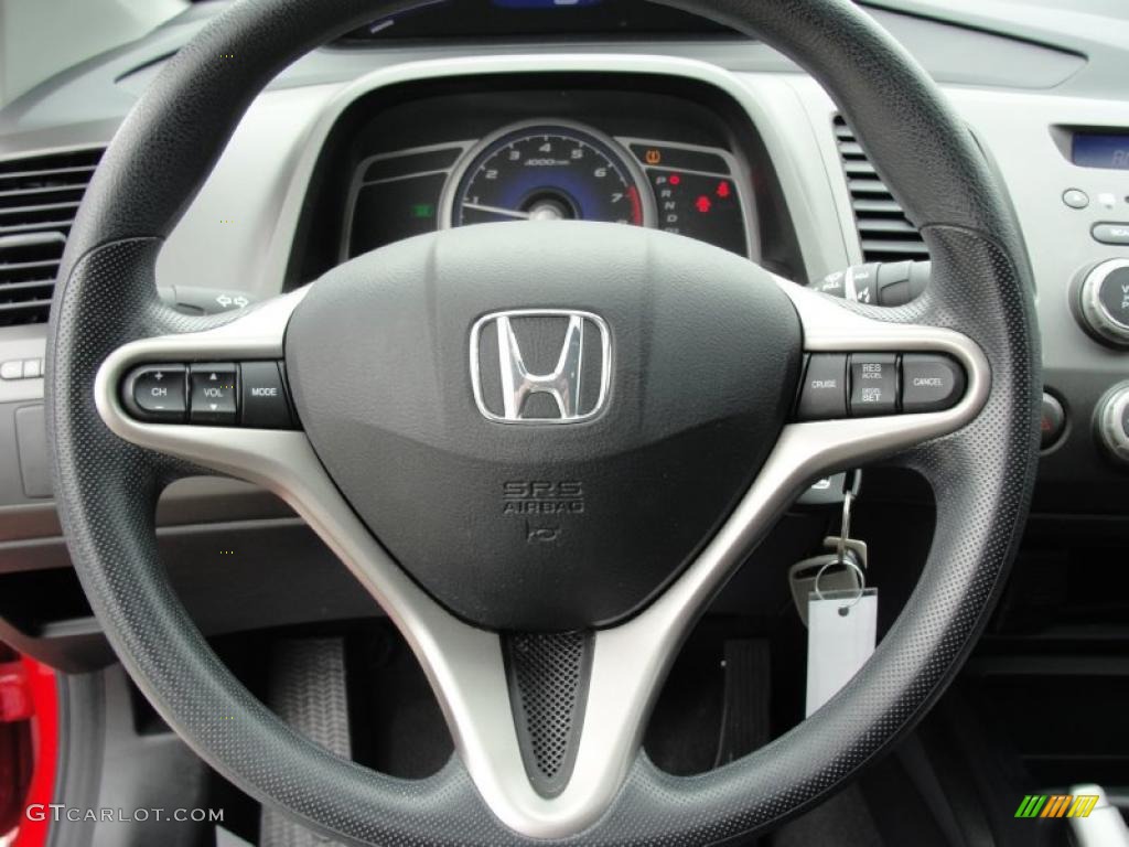 2008 Civic EX Coupe - Rallye Red / Black photo #36