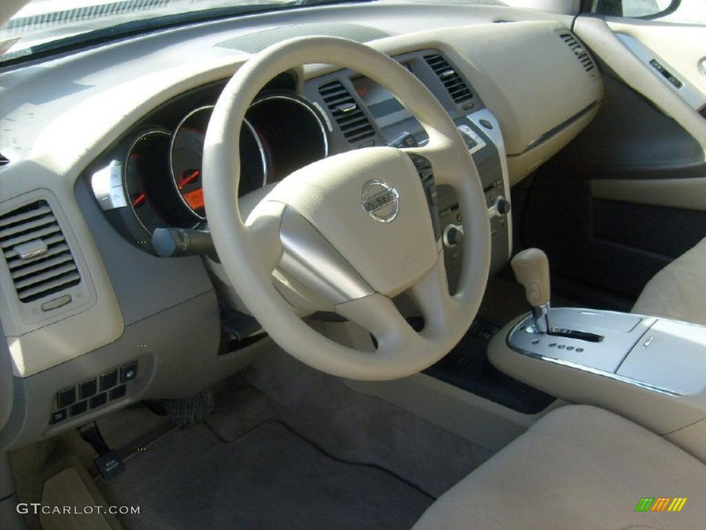 2009 Murano S AWD - Glacier Pearl / Beige photo #14