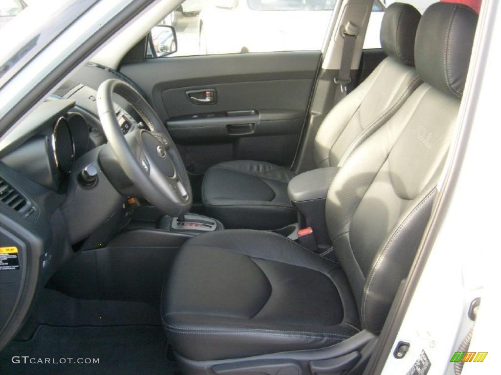 Black Leather Interior 2010 Kia Soul Ghost Special Edition Photo #45435354