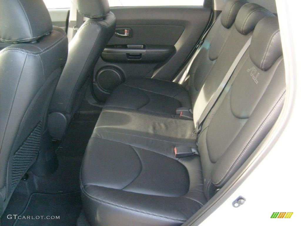 Black Leather Interior 2010 Kia Soul Ghost Special Edition Photo #45435366