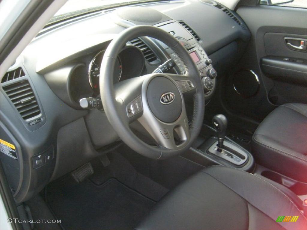 2010 Kia Soul Ghost Special Edition Black Leather Dashboard Photo #45435462