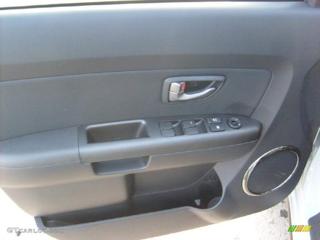 2010 Kia Soul Ghost Special Edition Black Leather Door Panel Photo #45435474