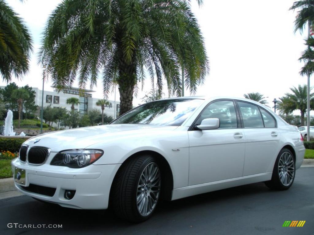 2007 7 Series 750i Sedan - Alpine White / Black photo #2