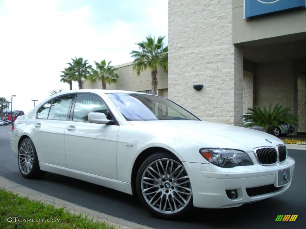 2007 7 Series 750i Sedan - Alpine White / Black photo #4