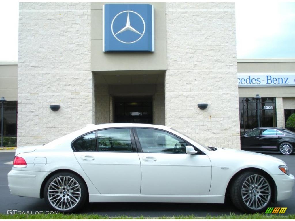 2007 7 Series 750i Sedan - Alpine White / Black photo #5