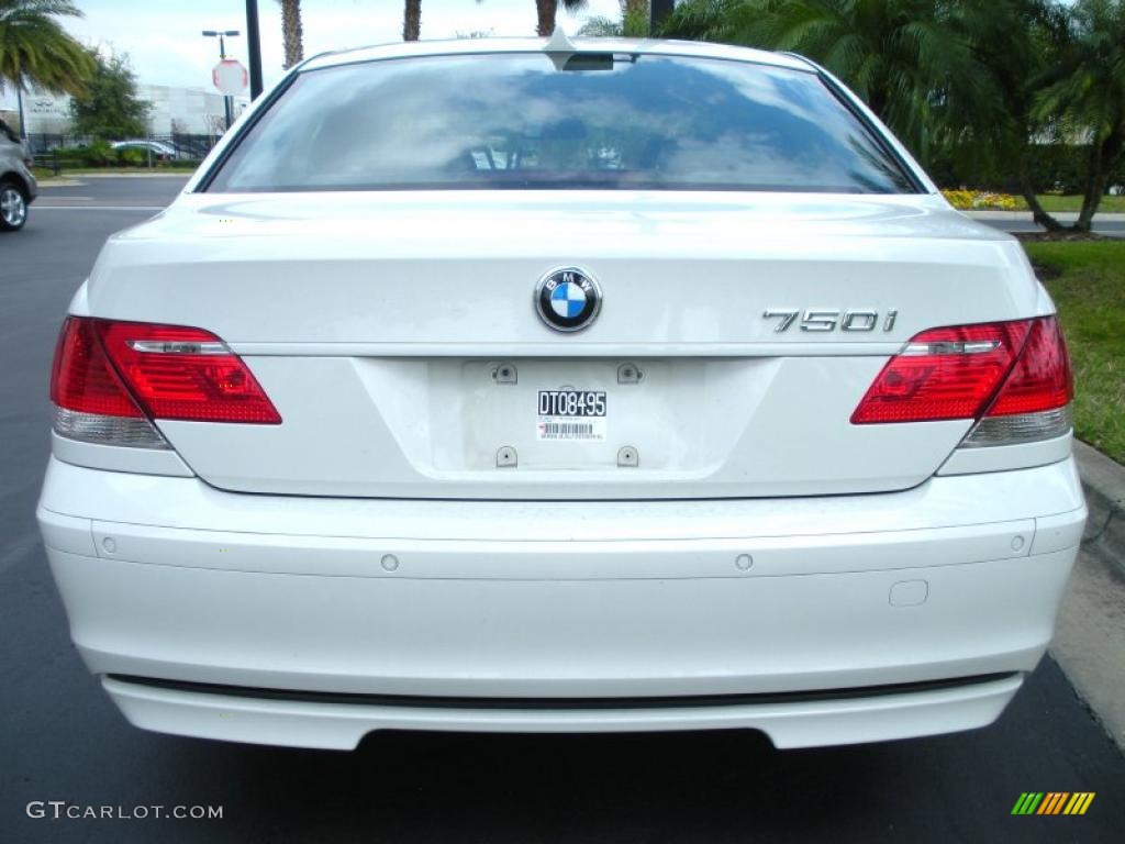 2007 7 Series 750i Sedan - Alpine White / Black photo #7