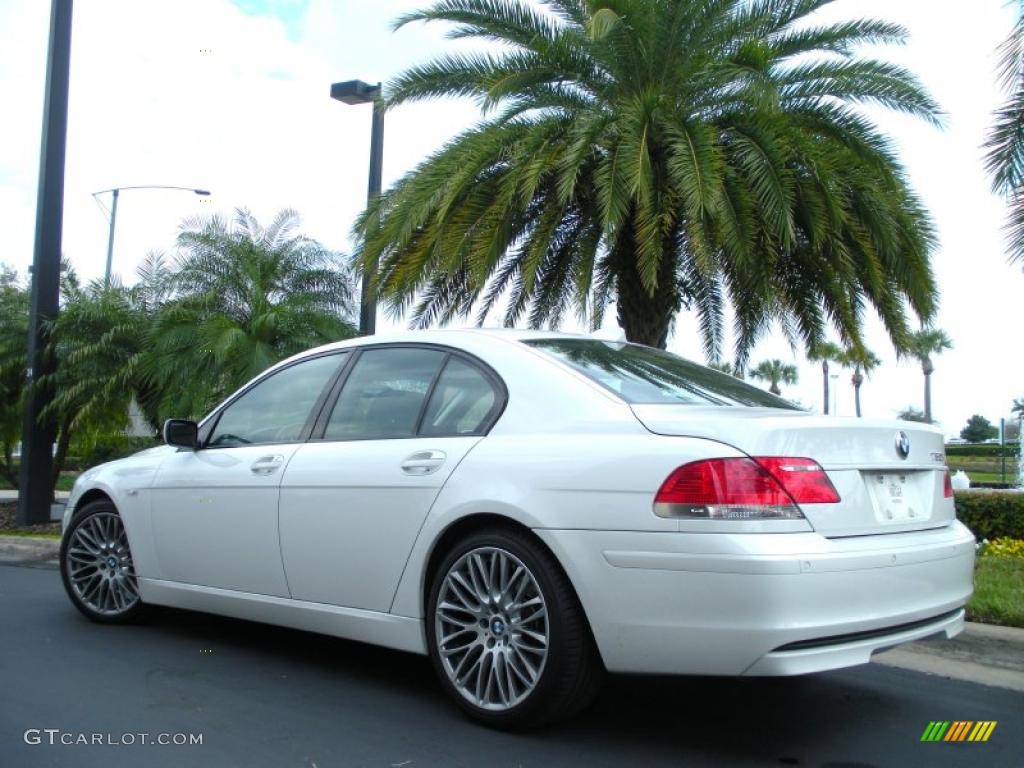 2007 7 Series 750i Sedan - Alpine White / Black photo #8