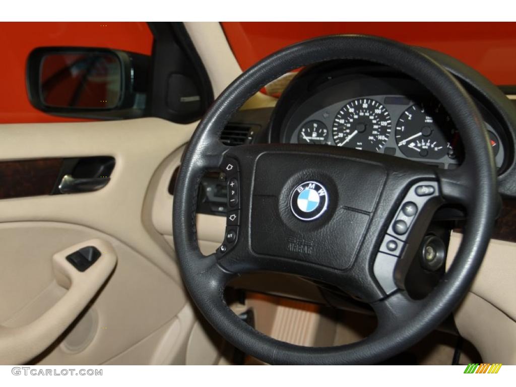 2000 BMW 3 Series 328i Sedan Sand Steering Wheel Photo #45435930