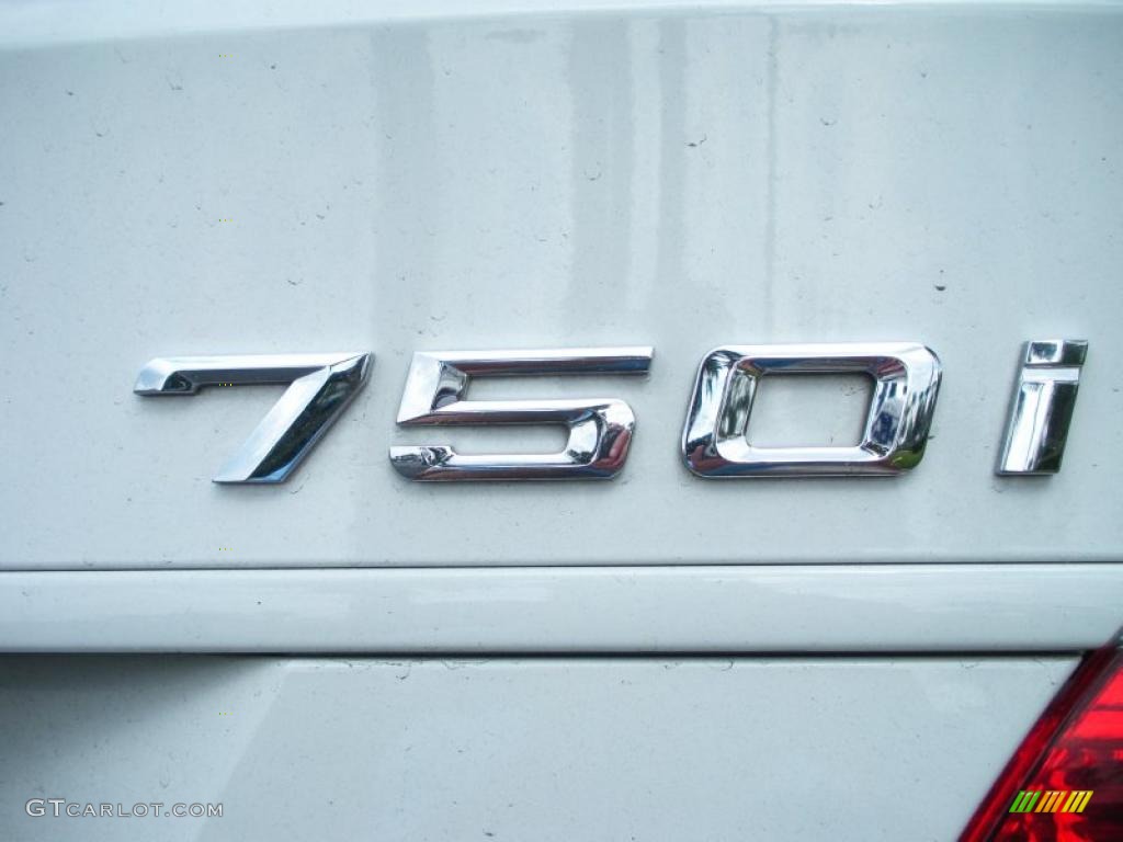 2007 7 Series 750i Sedan - Alpine White / Black photo #9