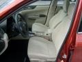 Ivory 2010 Subaru Impreza 2.5i Premium Sedan Interior Color