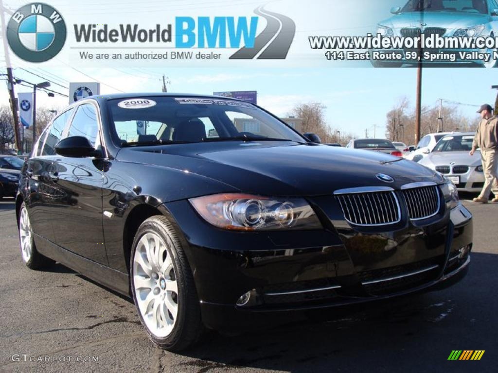 2008 3 Series 335xi Sedan - Black Sapphire Metallic / Black photo #3