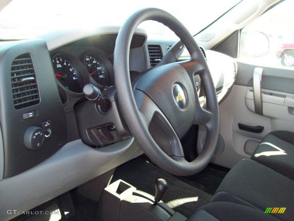 2011 Chevrolet Silverado 1500 LS Regular Cab 4x4 Dark Titanium Steering Wheel Photo #45437685