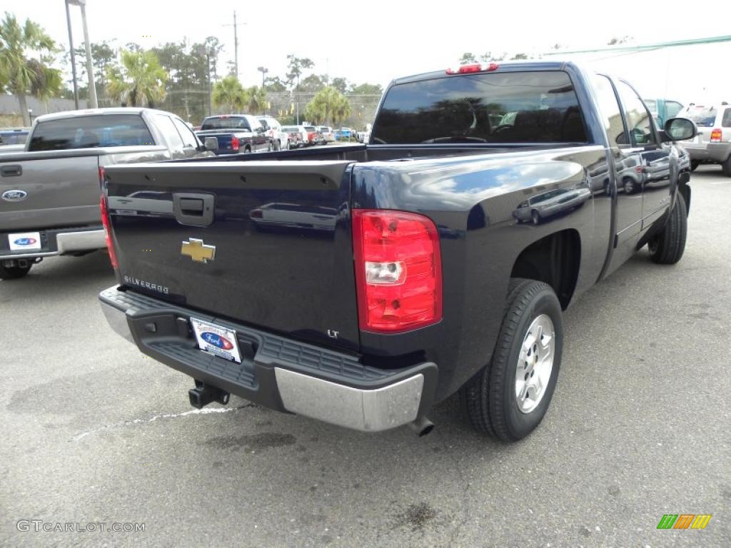 2007 Silverado 1500 LT Extended Cab - Dark Blue Metallic / Ebony Black photo #13