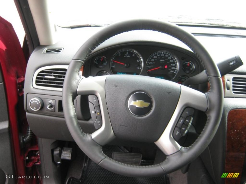 2011 Chevrolet Tahoe LS Ebony Steering Wheel Photo #45441081