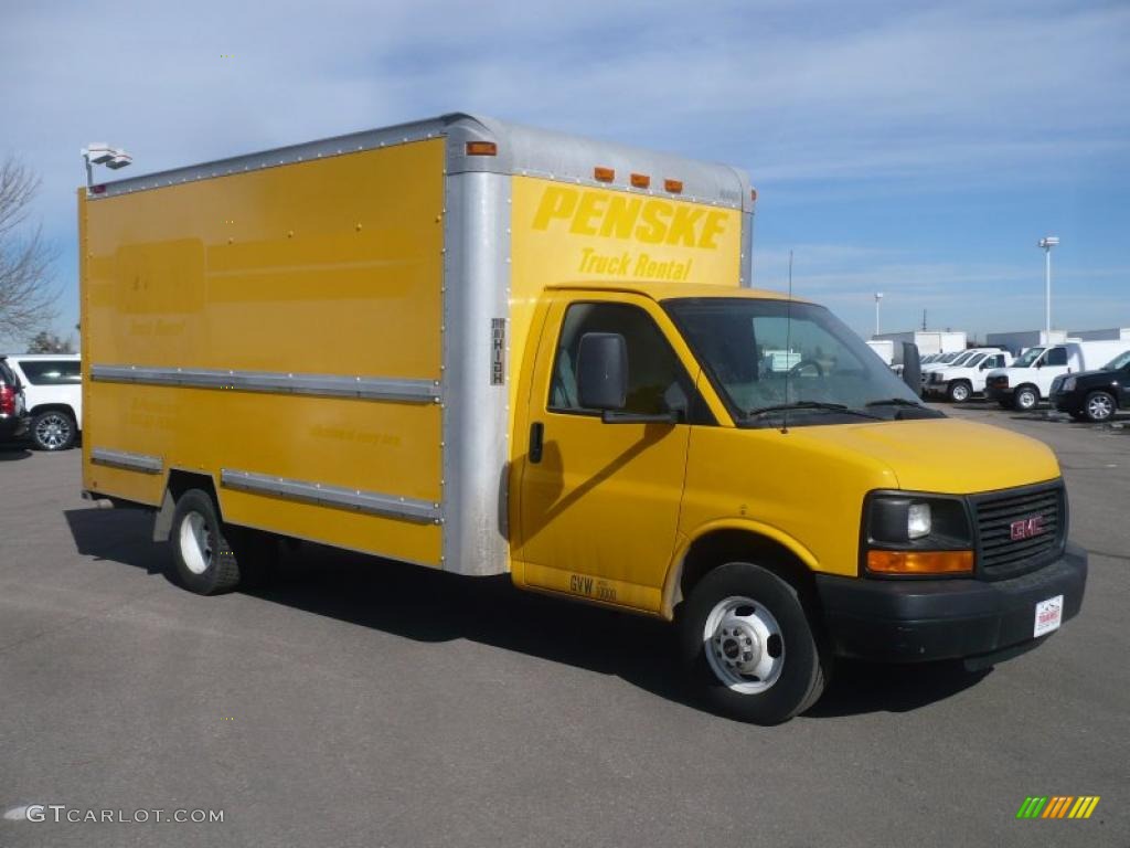 Yellow 2007 GMC Savana Cutaway 3500 Commercial Cargo Van Exterior Photo #45443043