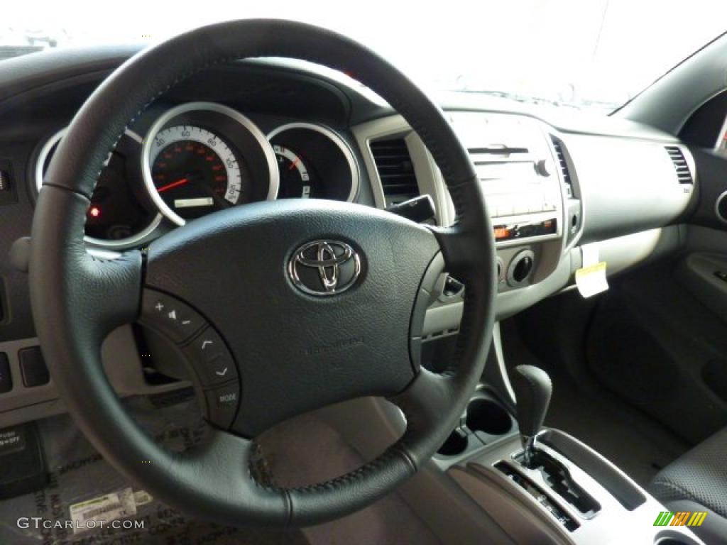 2011 Toyota Tacoma V6 TRD Sport Access Cab 4x4 Graphite Gray Steering Wheel Photo #45443651