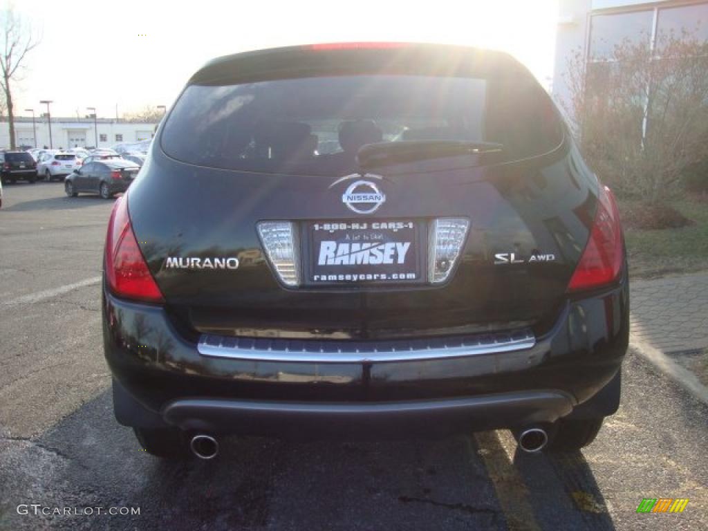 2007 Murano SL AWD - Super Black / Charcoal photo #5