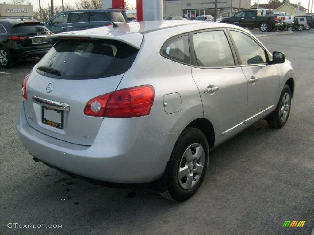2011 Rogue S AWD - Silver Ice Metallic / Black photo #9