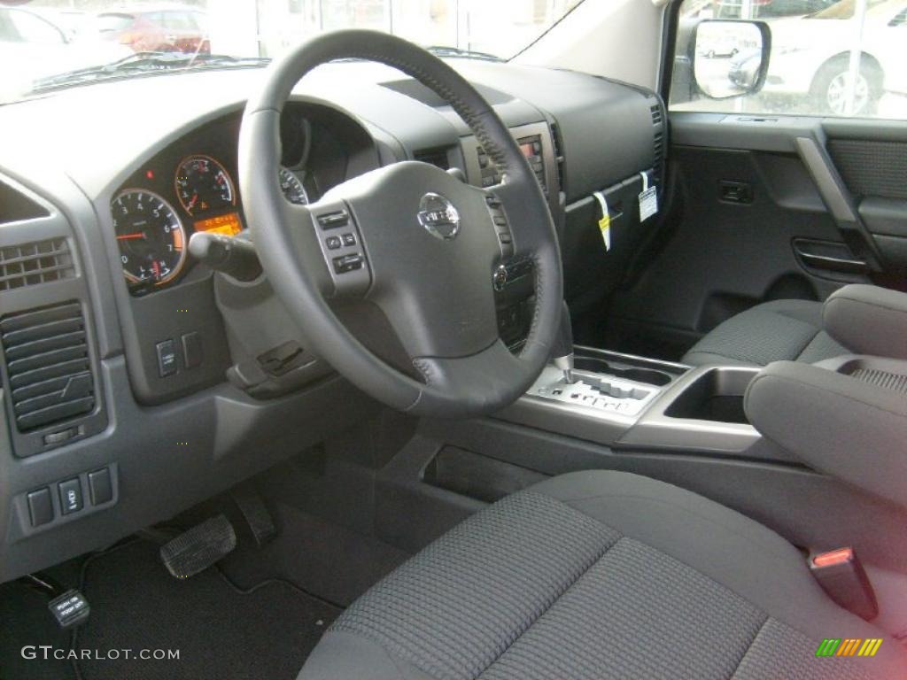 Charcoal Interior 2011 Nissan Titan SV Crew Cab 4x4 Photo #45452052