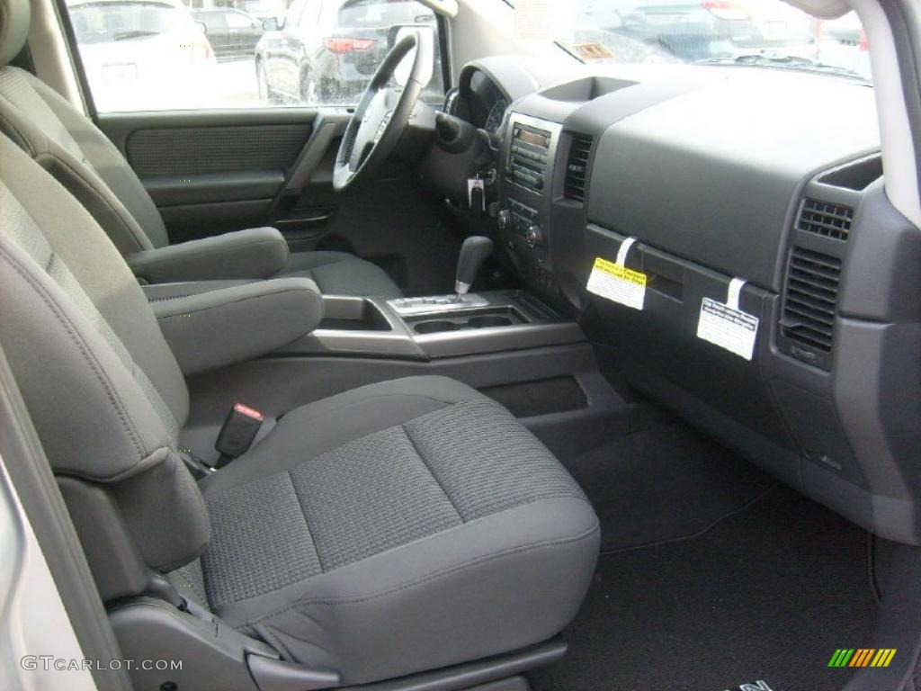 Charcoal Interior 2011 Nissan Titan SV Crew Cab 4x4 Photo #45452068