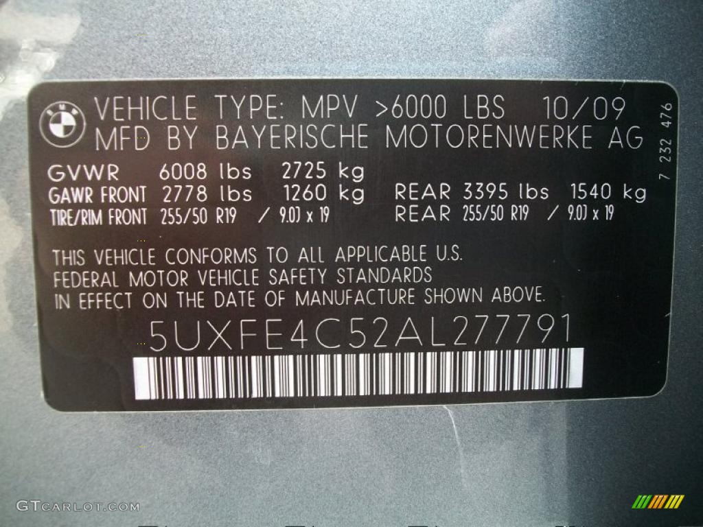 2010 X5 xDrive30i - Space Grey Metallic / Black photo #36