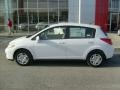 Fresh Powder White 2011 Nissan Versa 1.8 S Hatchback Exterior