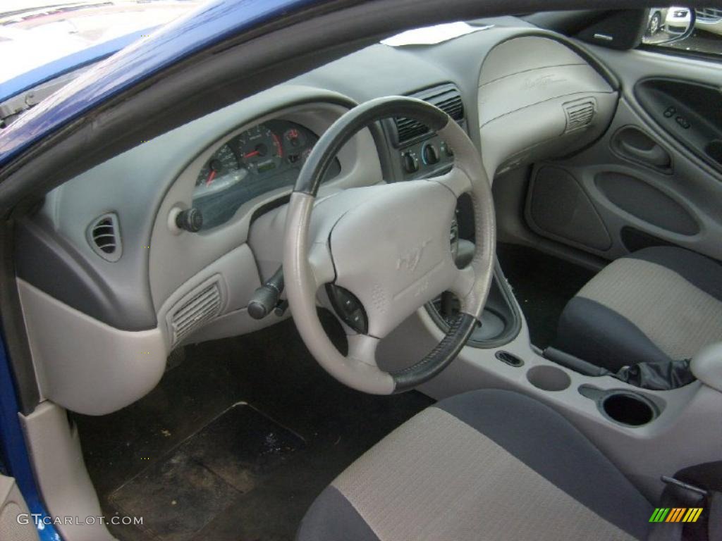 2004 Mustang V6 Coupe - Sonic Blue Metallic / Medium Graphite photo #11