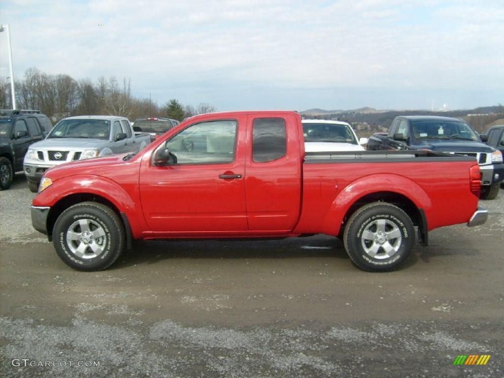 Red Alert 2011 Nissan Frontier SV V6 King Cab 4x4 Exterior Photo #45454742