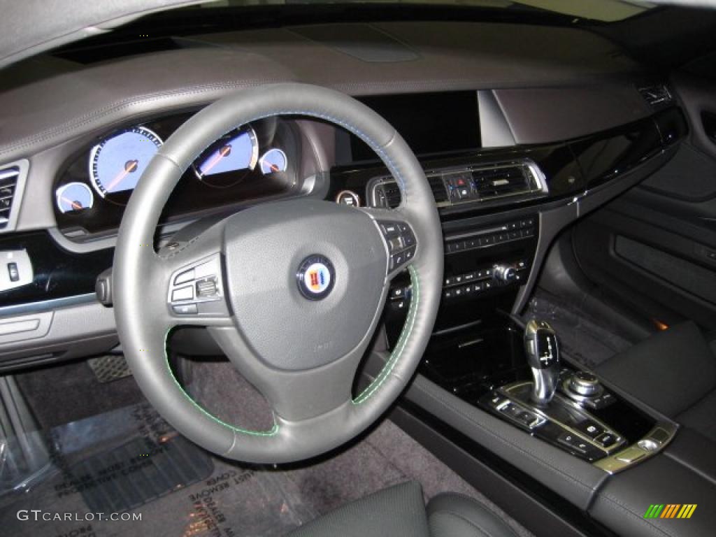 2011 BMW 7 Series Alpina B7 Black Steering Wheel Photo #45456588