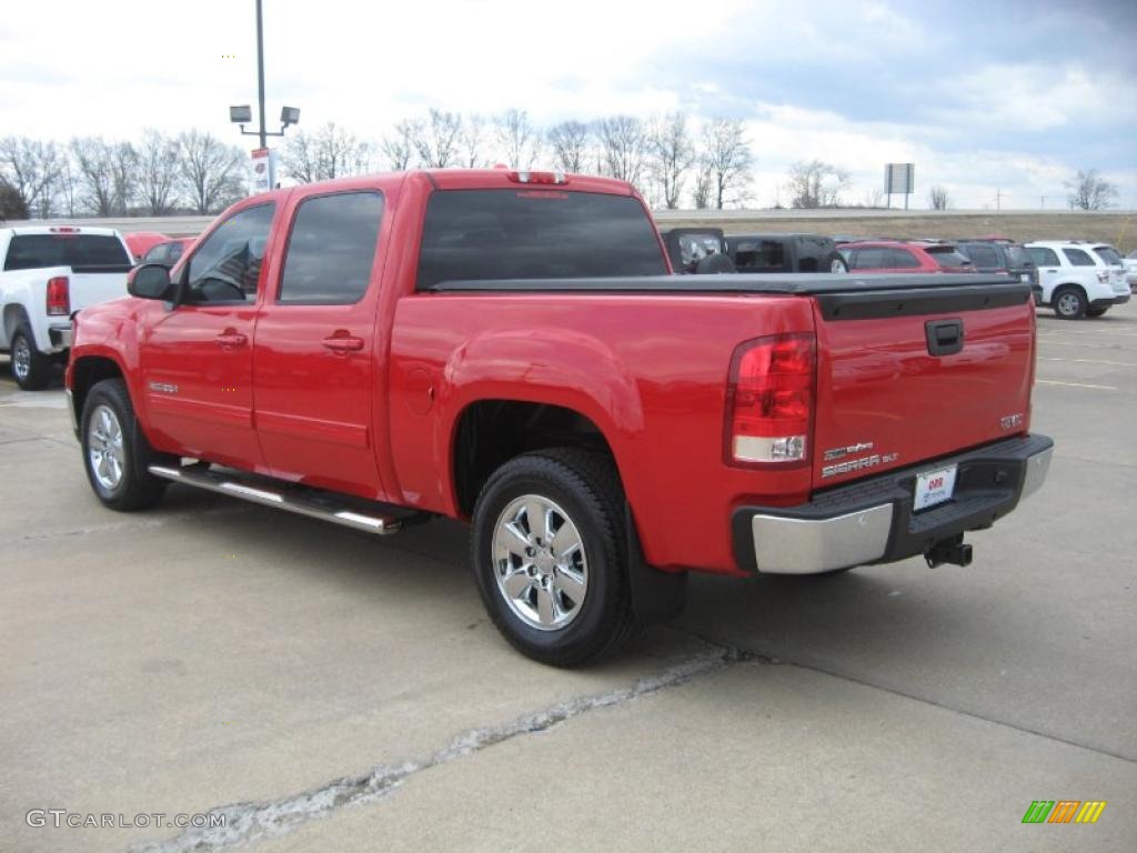 Fire Red 2010 GMC Sierra 1500 SLT Crew Cab Exterior Photo #45457036