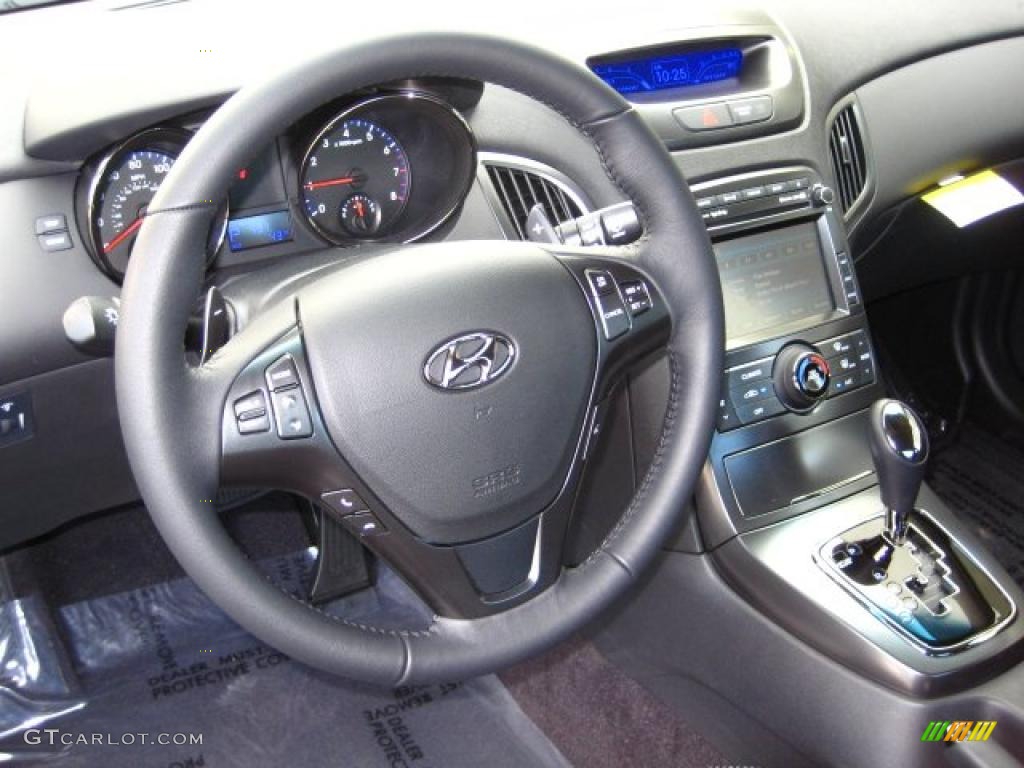 2011 Hyundai Genesis Coupe 2.0T Premium Black Cloth Steering Wheel Photo #45457120