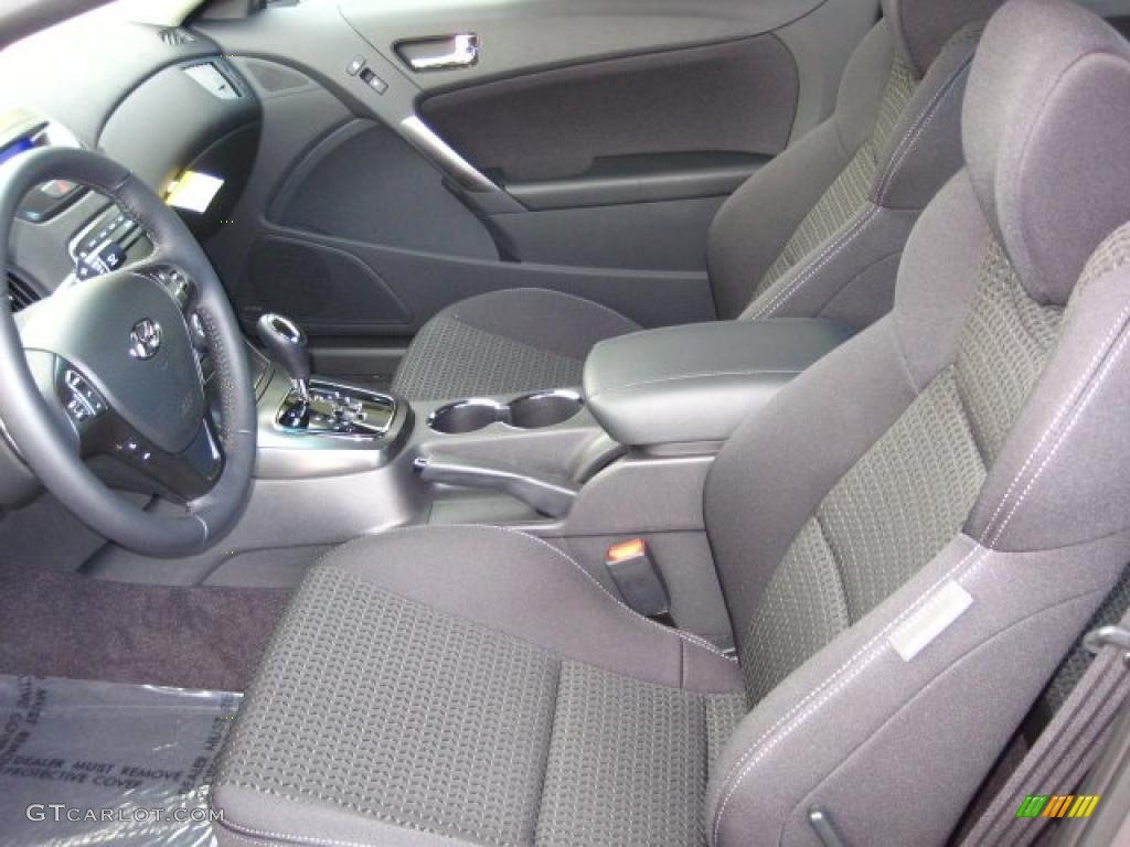 Black Cloth Interior 2011 Hyundai Genesis Coupe 2.0T Premium Photo #45457124